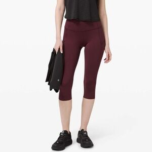 Lululemon Fast & Free Crop II 19” *Non Reflective Legging W6BCUS Size 2 Cassis